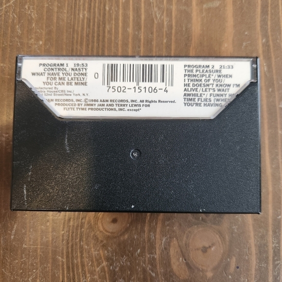 Janet Jackson Control Cassette Tape (A & M Records, 1986) Pop Music R&B Tested - Picture 2 of 7